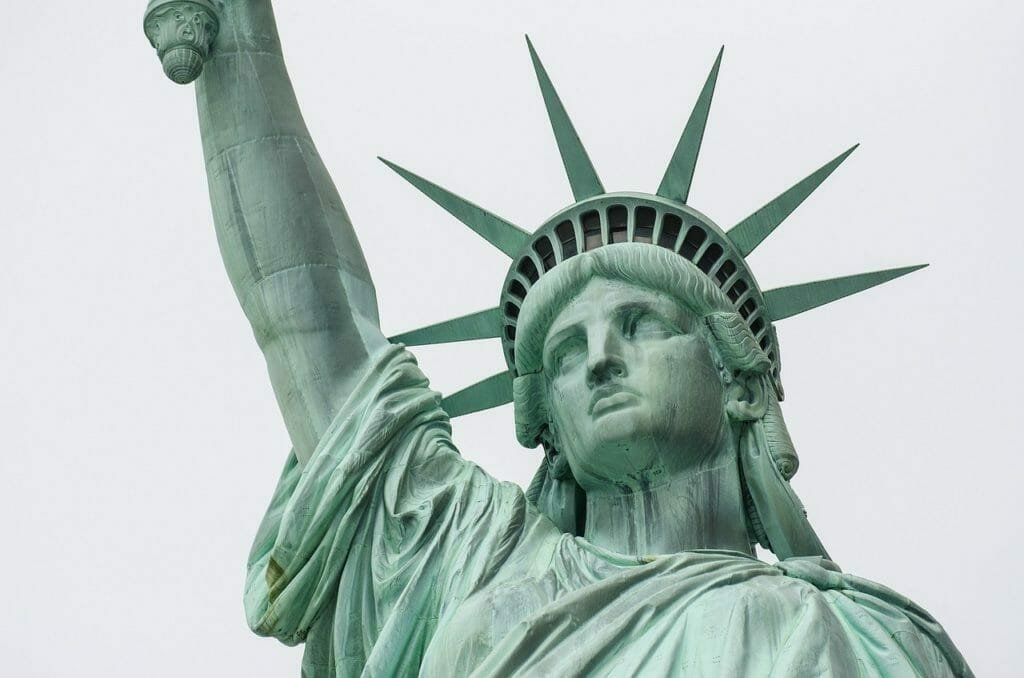 statue of liberty, landmark, close